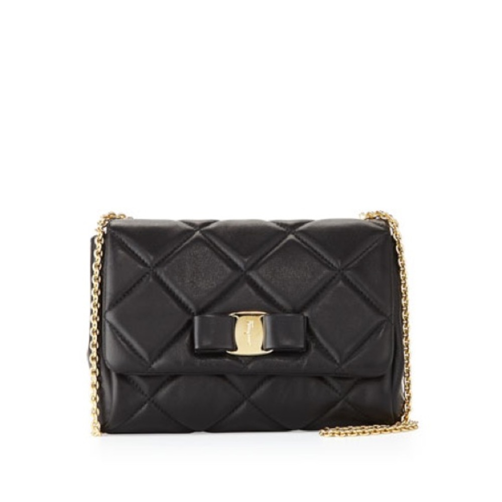Authentic Salvatore Ferragamo Quilted Vara Bag - Picture 1 of 14